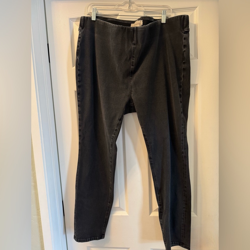 Soft Surroundings Pull On Black Jeans Jeggings Size 1X